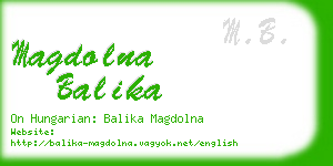 magdolna balika business card